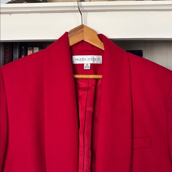 Vintage VALERIE STEVENS Wool & Cashmere Blend Long Boxy Blazer, Size 12 - Picture 7 of 10